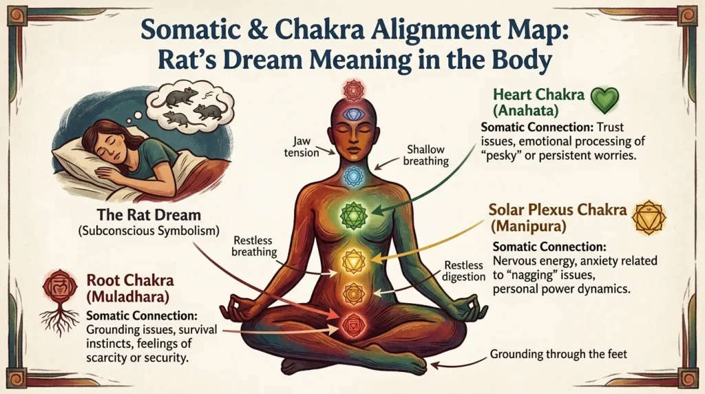 Somatic & Chakra Alignment Map: Rat's Dream Meaning in the Body