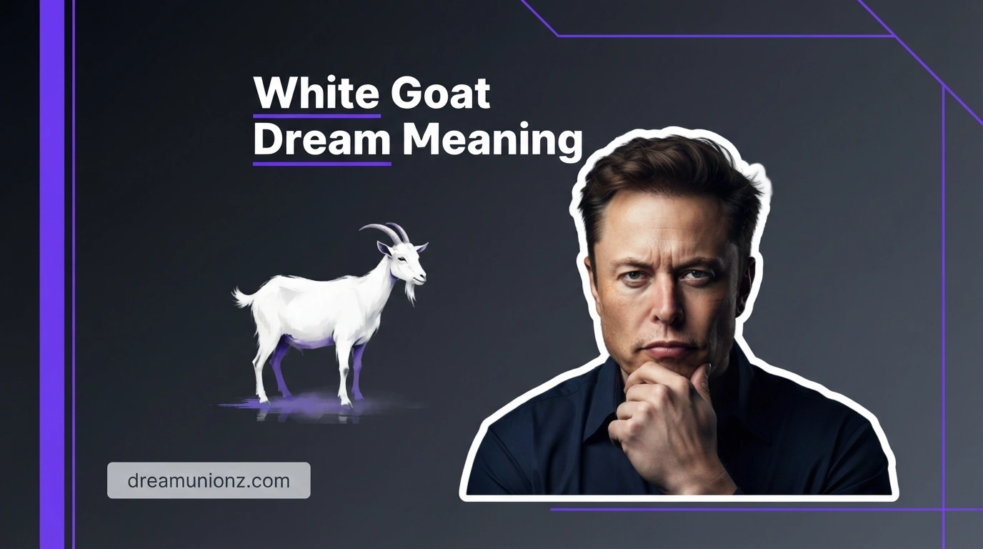 Man in deep psychological thought confronting a white goat symbol — white goat dream meaning warning interpretation.