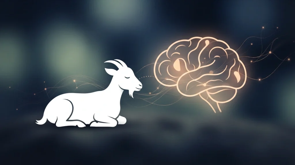 White goat dream imagery linked to REM sleep brain activity