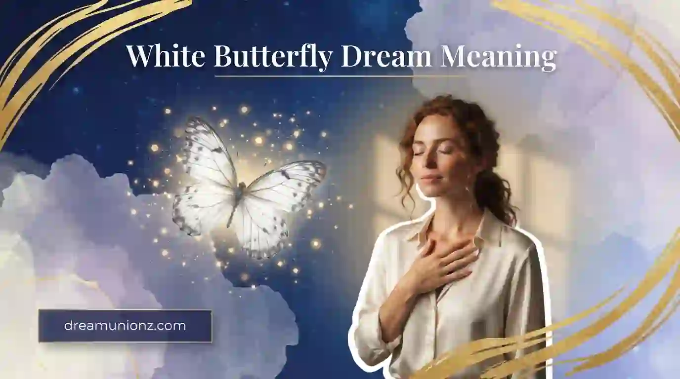 White butterfly dream meaning captured in a cinematic scene of emotional realization and inner peace.